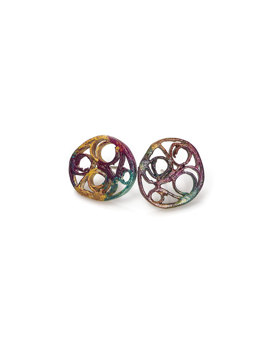 colored silver earrings