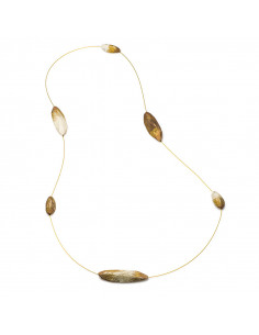 Collar en plata con trazos en Oro de la Colección Nuts