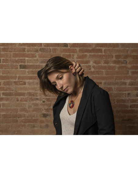 Pendientes de la colección Alexandra en plata pintada