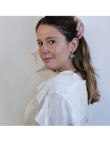 Pendientes grandes original en plata...