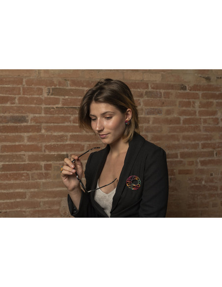 Pendientes de la colección Alexandra en plata pintada