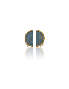 Pendientes grandes original en plata y baño de oro