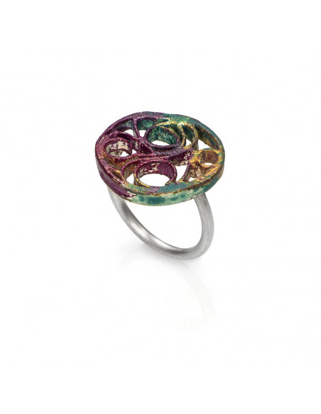 Anillo de la colección Alexandra en plata pintada