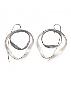 Pendientes dobles grandes de Plata Colección Infinit