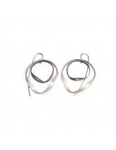 Pendientes dobles en Plata de la Colección Infinit