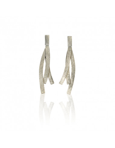 Silver hoop earrings from the Cintes collection
