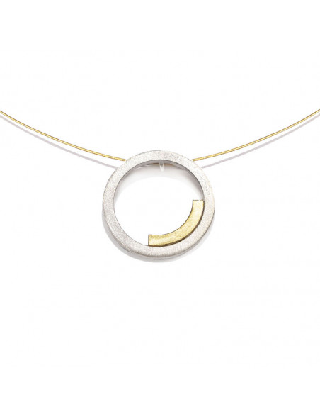 Colgante pequeño de la Colección Minimal de plata y Oro