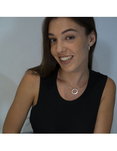 Colgante pequeño de la Colección Minimal de plata y Oro 2