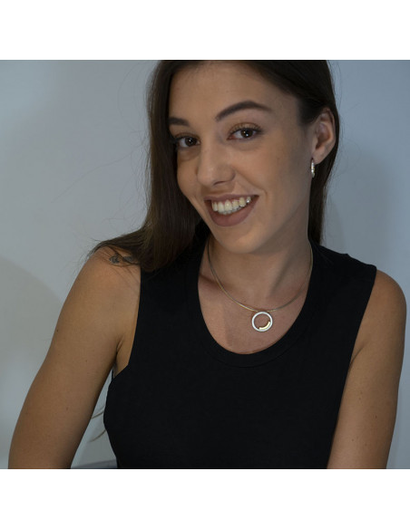 Pendientes de plata y baño de oro de la Colección Minimal