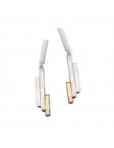 Pendientes largos de plata de la Colección Minimal