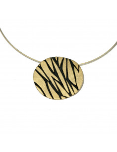 Colgante Colección Gretel grande de plata y baño de oro