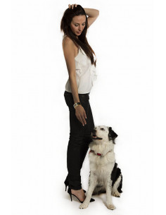 Pulsera en plata y baño de oro de la colección Quadrats 2