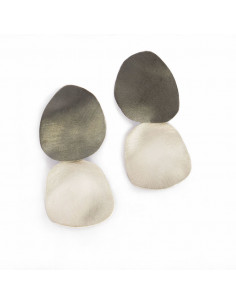 Pendientes grandes de Plata y Plata negra de la Colección...