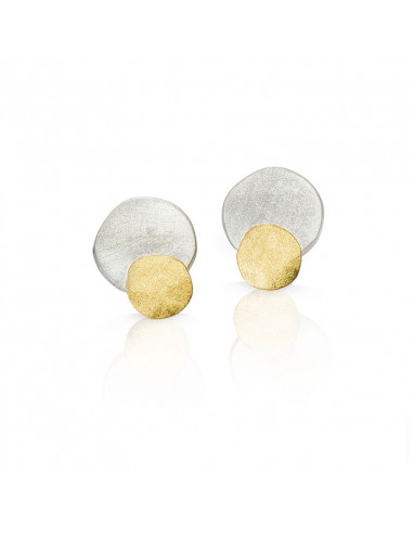 Silver and gold foil earrings from the Nova collection