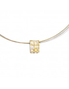 Colgante pequeño de Plata con relieves en Oro Colección...