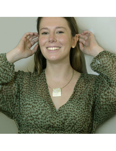 Colgante de plata con relieves en Oro...