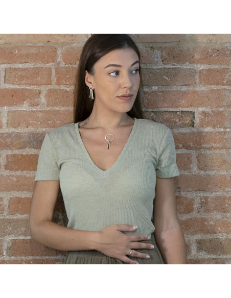 Anillo triple de Plata y Oro de la Colección Thin