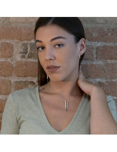 Pendientes de Plata con baño de Oro de la colección Thin 2