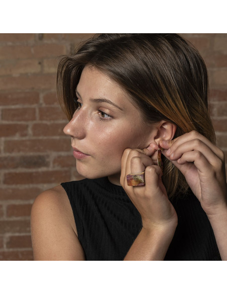 Anillo de la Colección Hydra Color, de plata pintada a mano