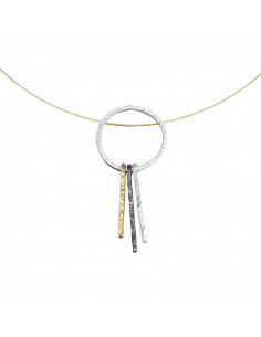 Colgante de Plata y baño de Oro de la colección Thin