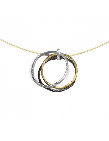 Anillo triple de Plata y Oro de la...