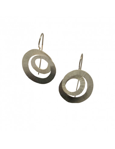 Large Ursula earrings. silver hook earrings