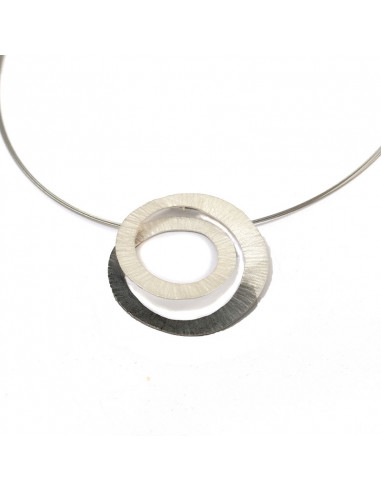 Medium Ursula pendant . Silver pendant  with thread (45 cm. steel chain included)