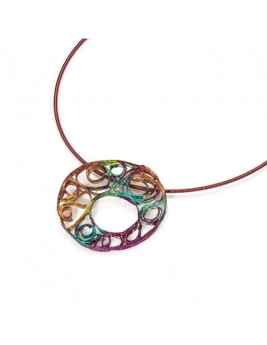 pendant from the Alexandra collection in painted silver (45 cm. steel chain included)