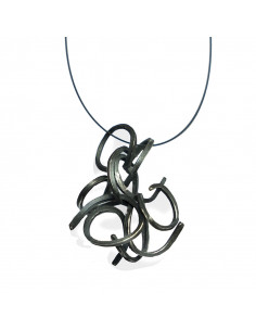 Colgante Plata negra