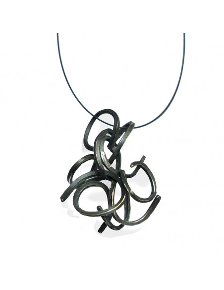 Colgante Plata negra