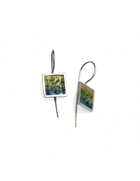 Pendiente pequeño Plata Color