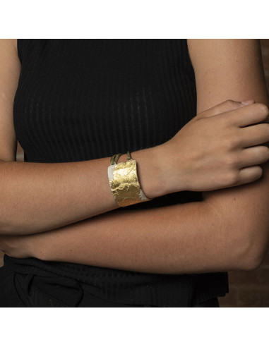 Pulsera de plata con Oro de la...