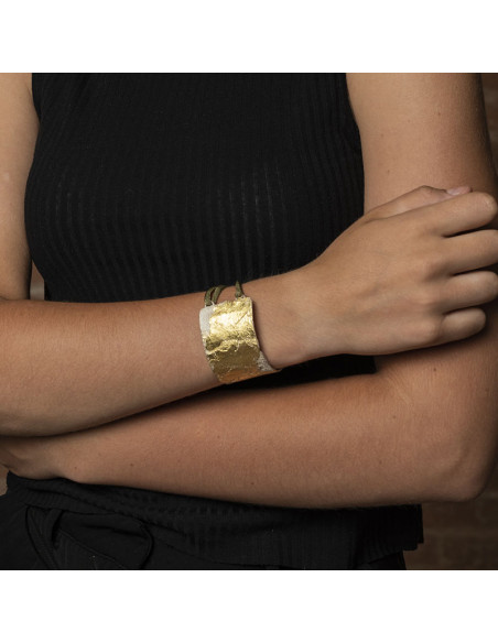 Pulsera de plata con Oro de la Colección Hydra