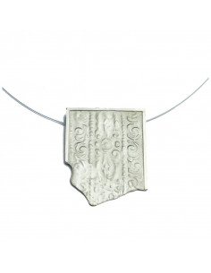 Colgante grande irregular Plata