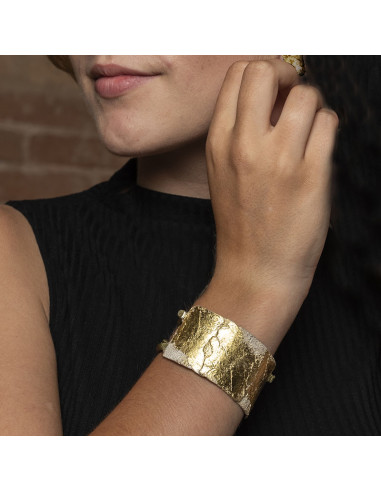 Pulsera de plata con Oro de la...