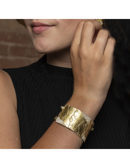 Pulsera de plata con Oro de la Colección Hydra