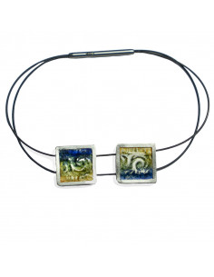 Pulsera pequeña dos piezas Plata Color