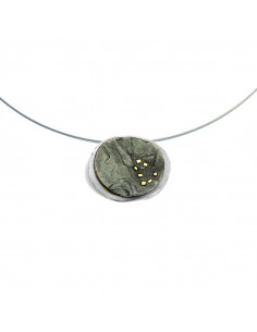 Colgante mediano Plata y Plata negra