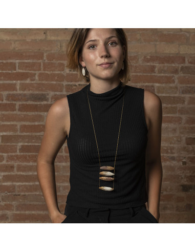 Collar en plata con trazos en Oro de...