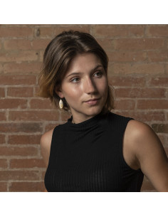 Pendientes en plata con trazos en Oro de la Colección Nuts 2