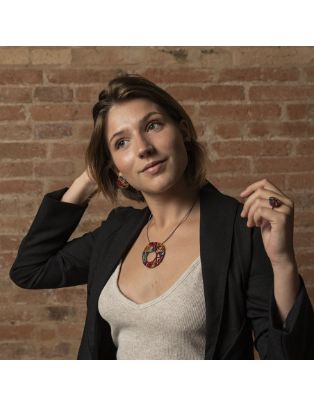 Penjoll de la col·lecció Alexandra en plata pintada