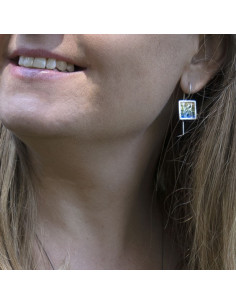 Pendiente pequeño Plata Color 2