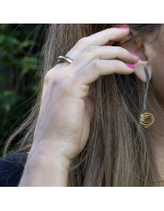 Anillo vueltas Plata Baño Oro 2