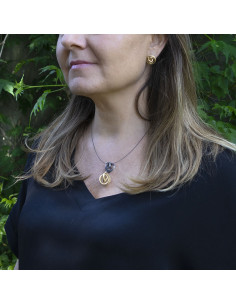 Pendientes pequeños Plata Baño Oro 2