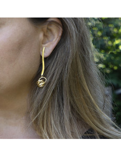 Pendientes largos en Plata y Baño de Oro 2