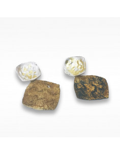 Pendientes Athena en plata y bronce