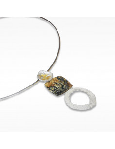 Colgante Athena en plata y oro. Tres piezas