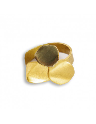 Anillo de plata y baño de oro de la...