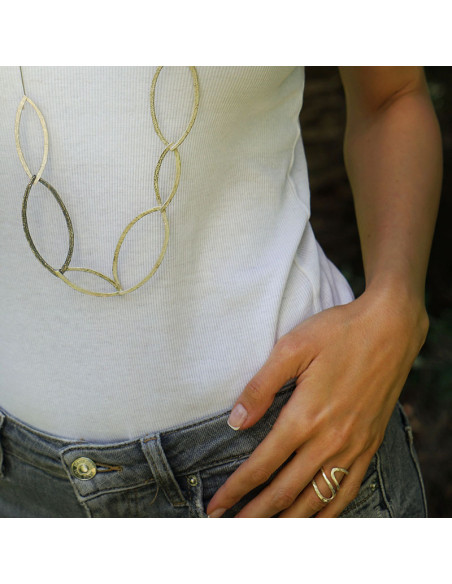 Anillo ajustables de la colección Carolina en plata bañada en oro