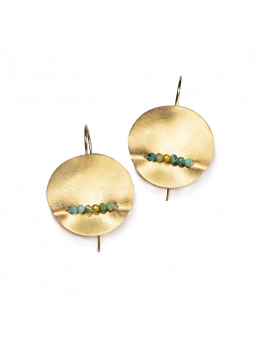 Duna hook-type earrings in gold-plated silver